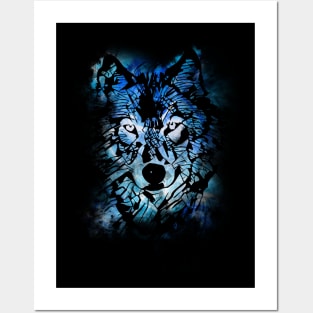 Wolf - Blue Posters and Art